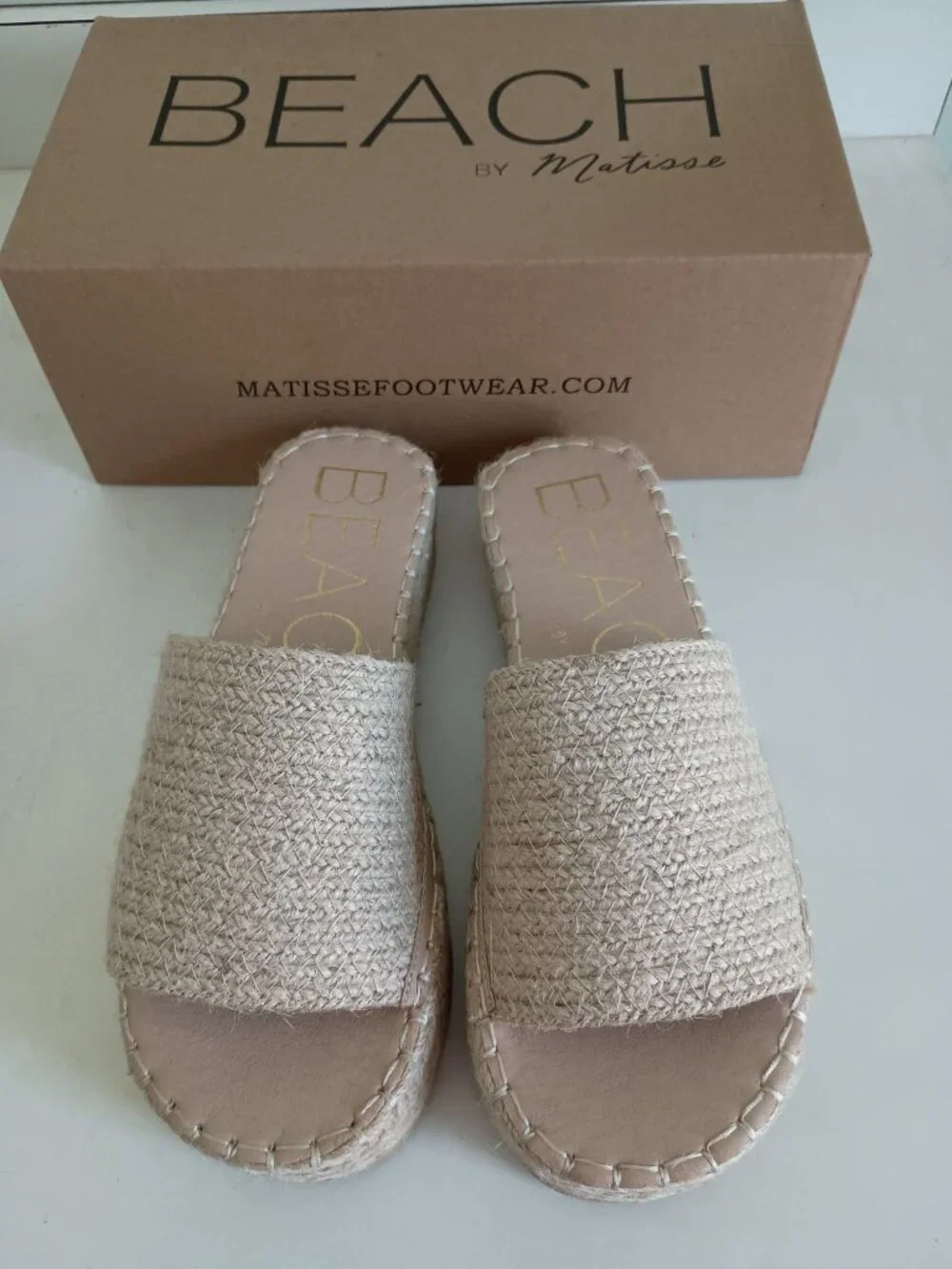 NWT Matisse Del Mar jute platform espadrille sandals size 7